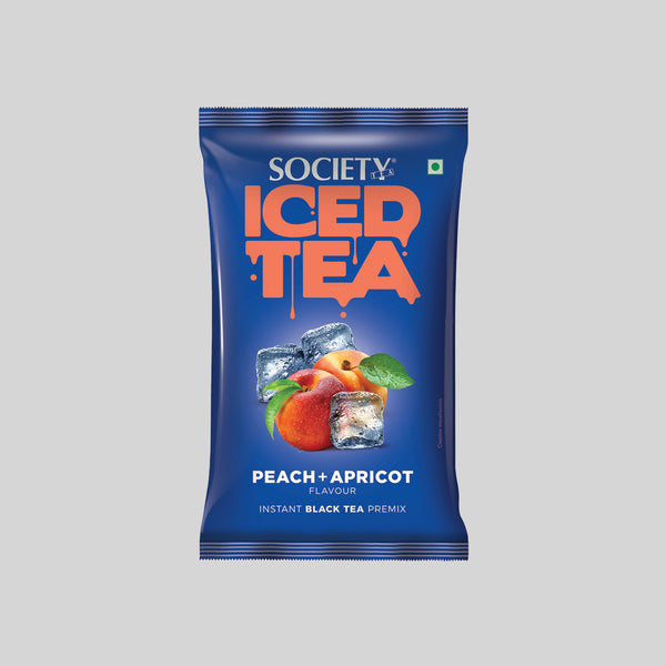 Society Iced Premix Tea Peach Apricot Black 100 g Pouch - Pack of 10