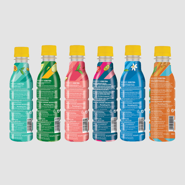 Society Iced Tea bottles Assorted 250ml - Pack of 6