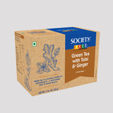 Society Green Tea With Tulsi & Ginger 25 Tea Bags (50 g)