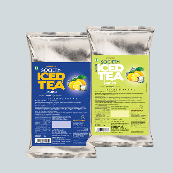Lemon Black Tea + Lemon Green Tea Iced Tea