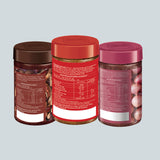 Onion Chutney + Dry Garlic Chutney + Tamarind Date Chutney