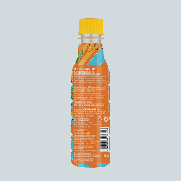 SOCIETY ICED TEA BOTTLE ORANGE GINGER LEMONGRASS FLAVOUR
