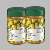 Green Chilli Lime Pickle - Pack of 2