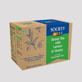 Society Green Tea with Lemon and Honey Flavoured Tea Bags  (37.5g)