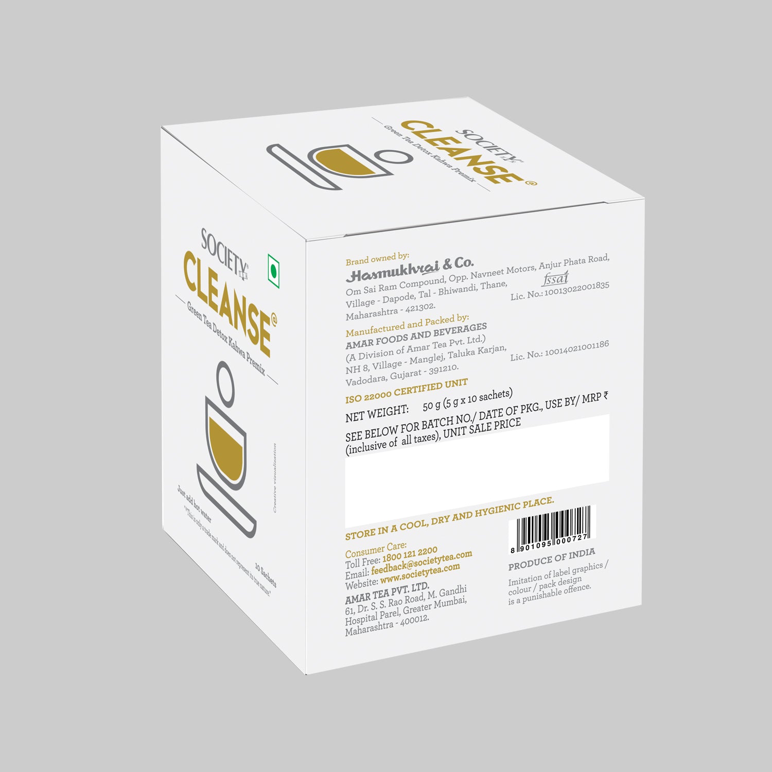 Buy Cleanse Green Tea Premix Pack of 5 | Detox Tea Online | Society ...
